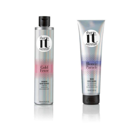 Pack Alfaparf That´s It Gold Fever Shampoo y Blonde Parade Mask