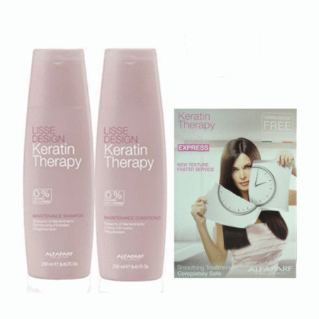 Kit Alfaparf Lisse Design Maintenance Shampoo y Conditioner + Kit Express