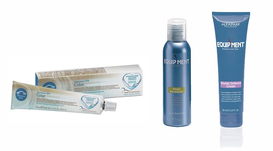 Lote especial Thermae Spa Color (Tintes Thermae Spa Color + Equipment Double Defense Cream + Stain Remover)