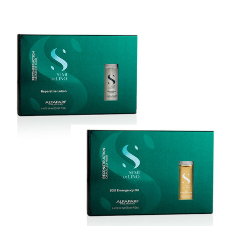 Oferta Pack Alfaparf Semi Di Lino Reconstruction SOS Emergency Oil + Reparative Lotion