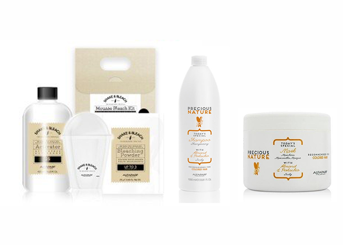 Pack Ahorro Equipment Bleach & Shake Kit Mousse + Precious Nature Sicily Shampoo + Mask