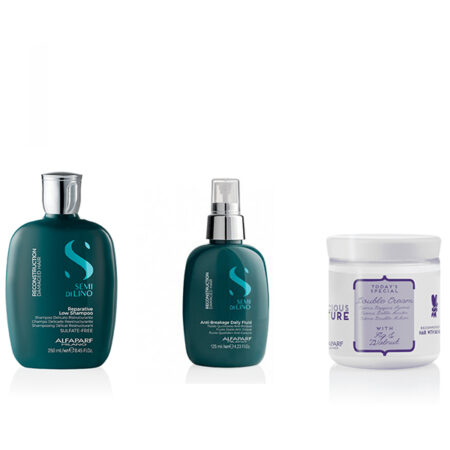 Pack Ahorro Reparative Shampoo + Anti Breakage Daily Fluid + Precious Nature Cabellos Con Malos Hábitos Crema Doble Acción