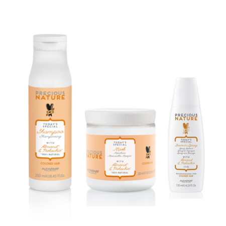Pack Ahorro Alfaparf Precious Nature Sicily Shampoo para cabellos teñidos 250 ml + Mascarilla 200 ml. + Acondicionador sin aclarado spray