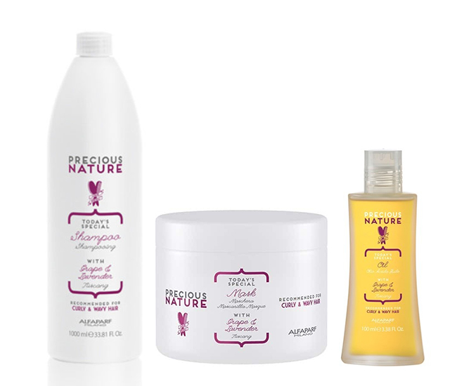 Oferta Precious Nature Shampoo Tuscany para cabellos rizados y ondulados 1000 ml + Mascarilla 500 ml + Oil