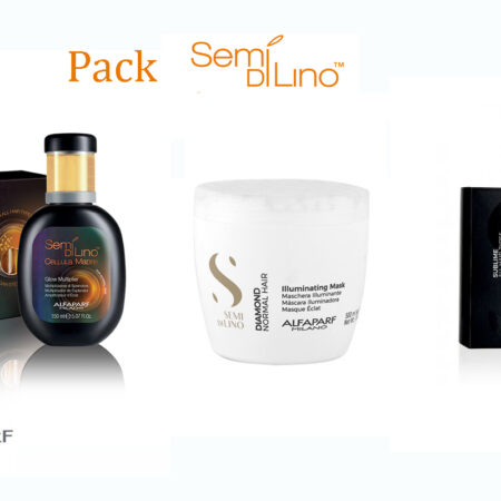 Pack Belleza para tu cabello (Illuminating Essential Oil + Mask + Semi Di Lino Cellula Madre Solución de Esplendor Formato Grande)