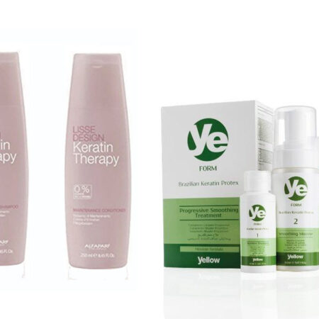 Kit Ahorro Alisa y Mantiene (Ye Form Brazilian Keratin Protex + Lisse Design Maintenance Shampoo y Conditioner)