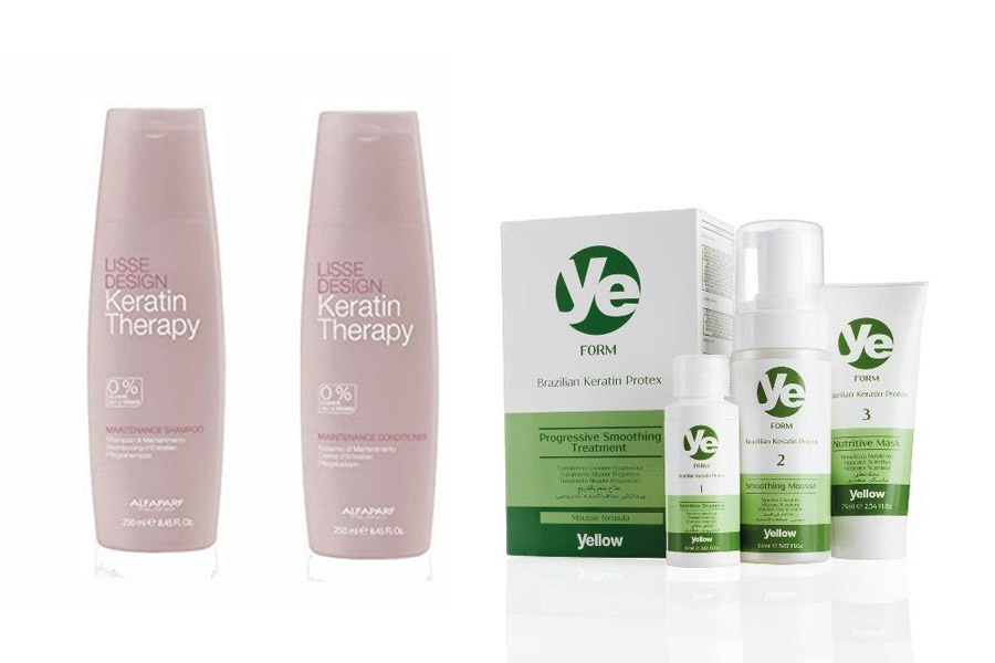 Kit Ahorro Alisa y Mantiene (Ye Form Brazilian Keratin Protex + Lisse Design Maintenance Shampoo y Conditioner)